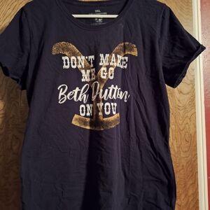 Yellowstone Black Graphic Tee Gold White Dont Make Me Go Beth Dutton On You